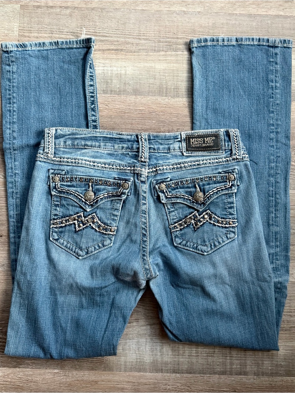 Miss Me Easy Boot Rhinestone Jeans Size 28